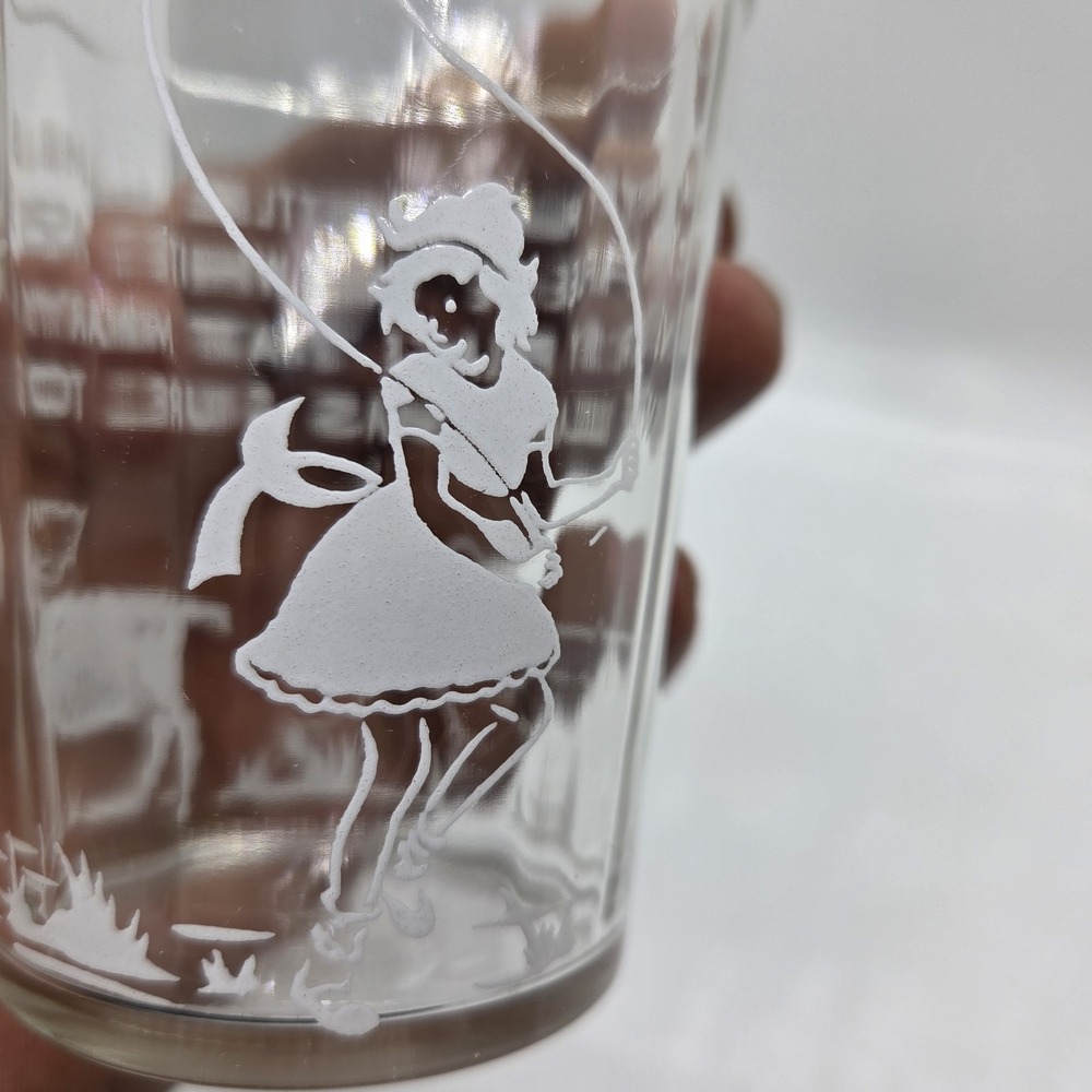 Vintage "Mary‎ Had a Little Lamb" Juice Glass 1950s Rare Excellent Condition